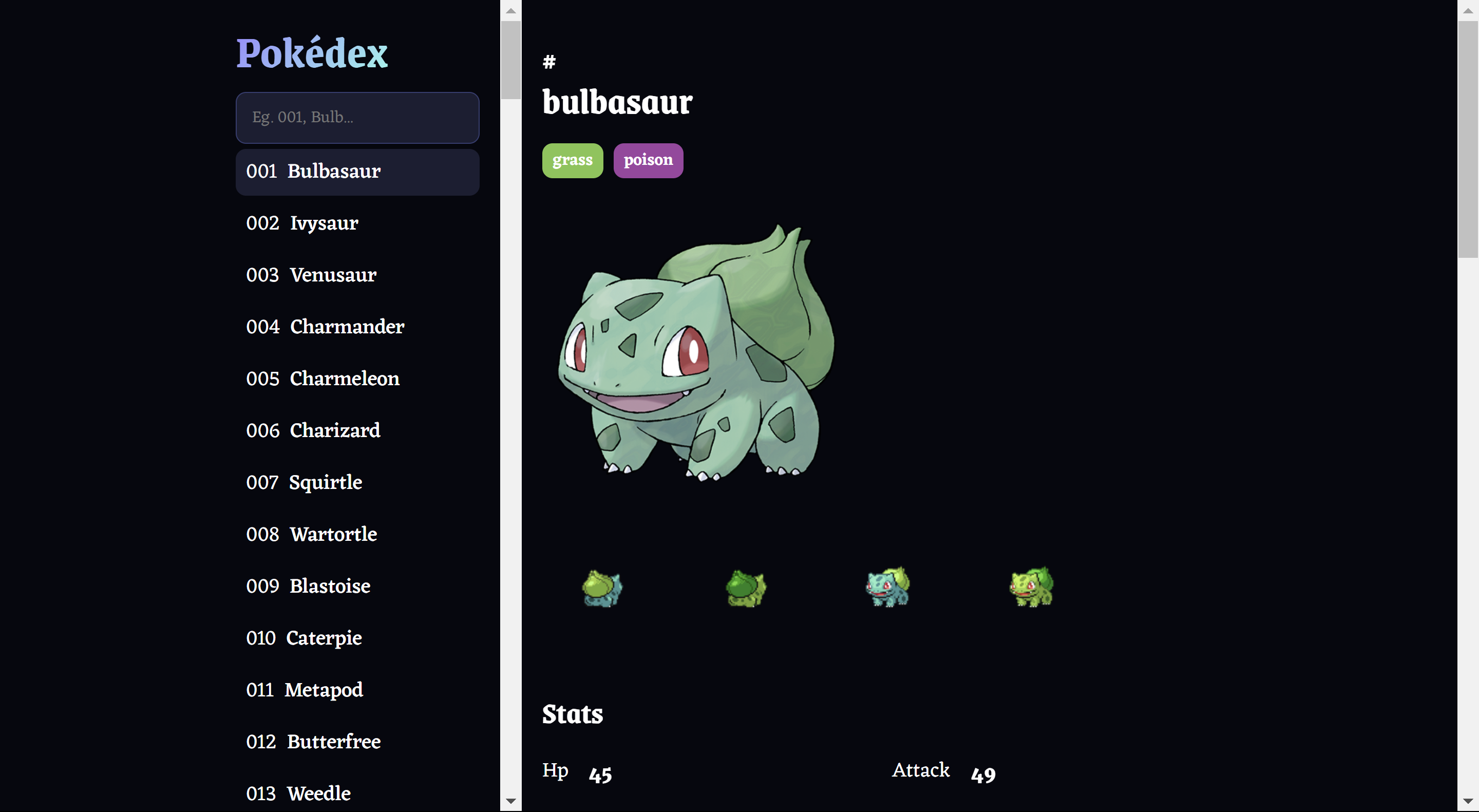 Pokédex thumbnail